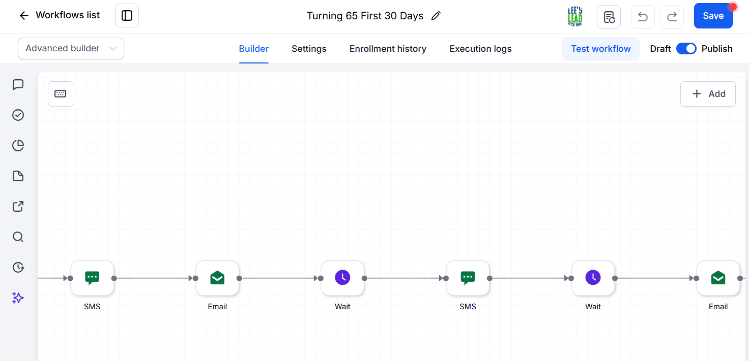 Lee's CRM dashboard preview